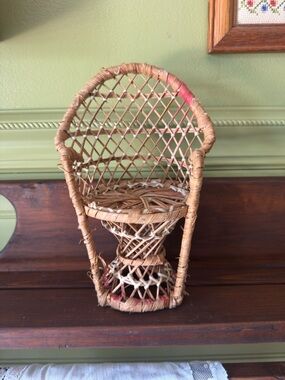Woven Rattan Mini Chair Accent